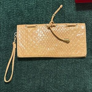 Jessica Simpson Elegant Tan Clutch Bag